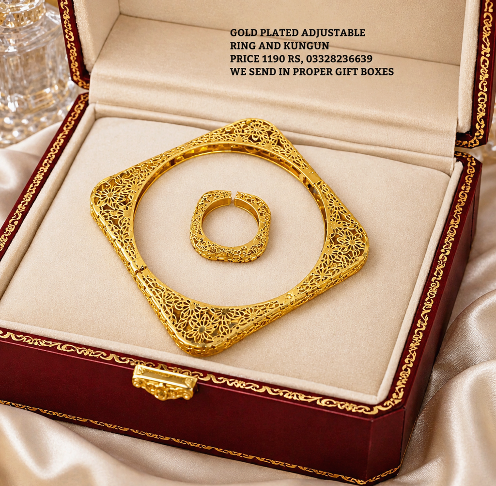 Gold plated gorgeous openable Ring & Bracelet