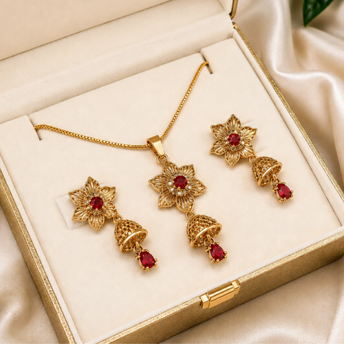 Beautiful Gold Plated Pendant set