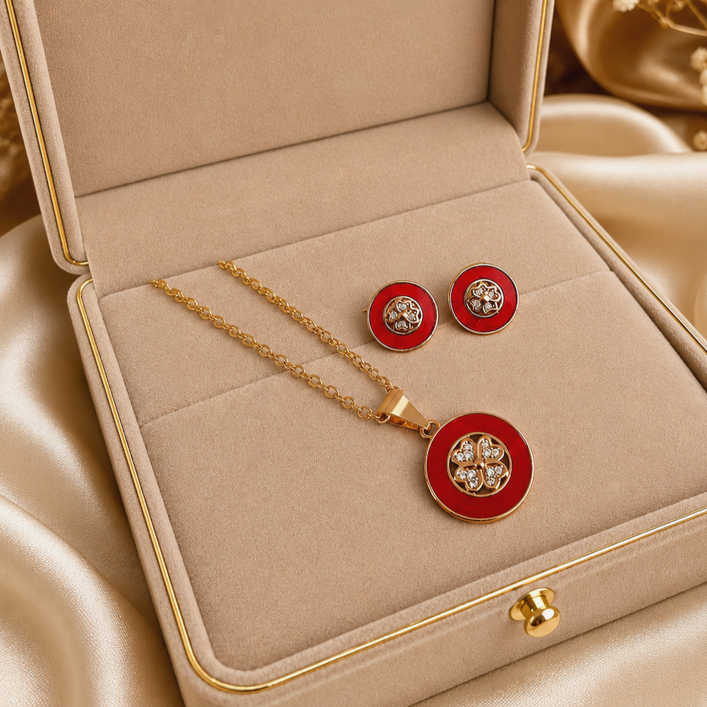 Beautiful Gold Plated Pendant set