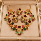 Gorgeous 3D Nauratan Necklace set