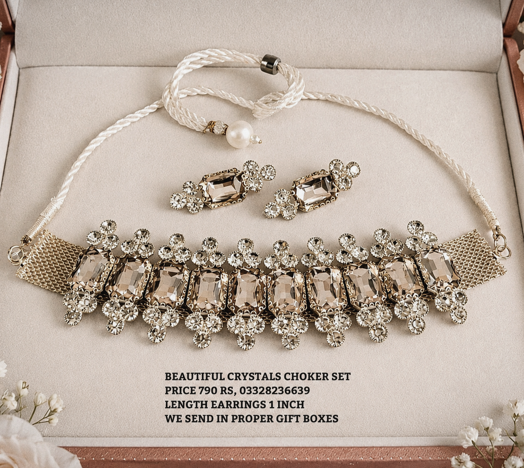 Beautiful Crystals Choker Set