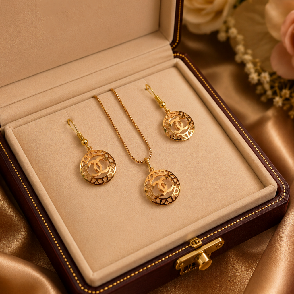 Beautiful Gold Plated Pendant set
