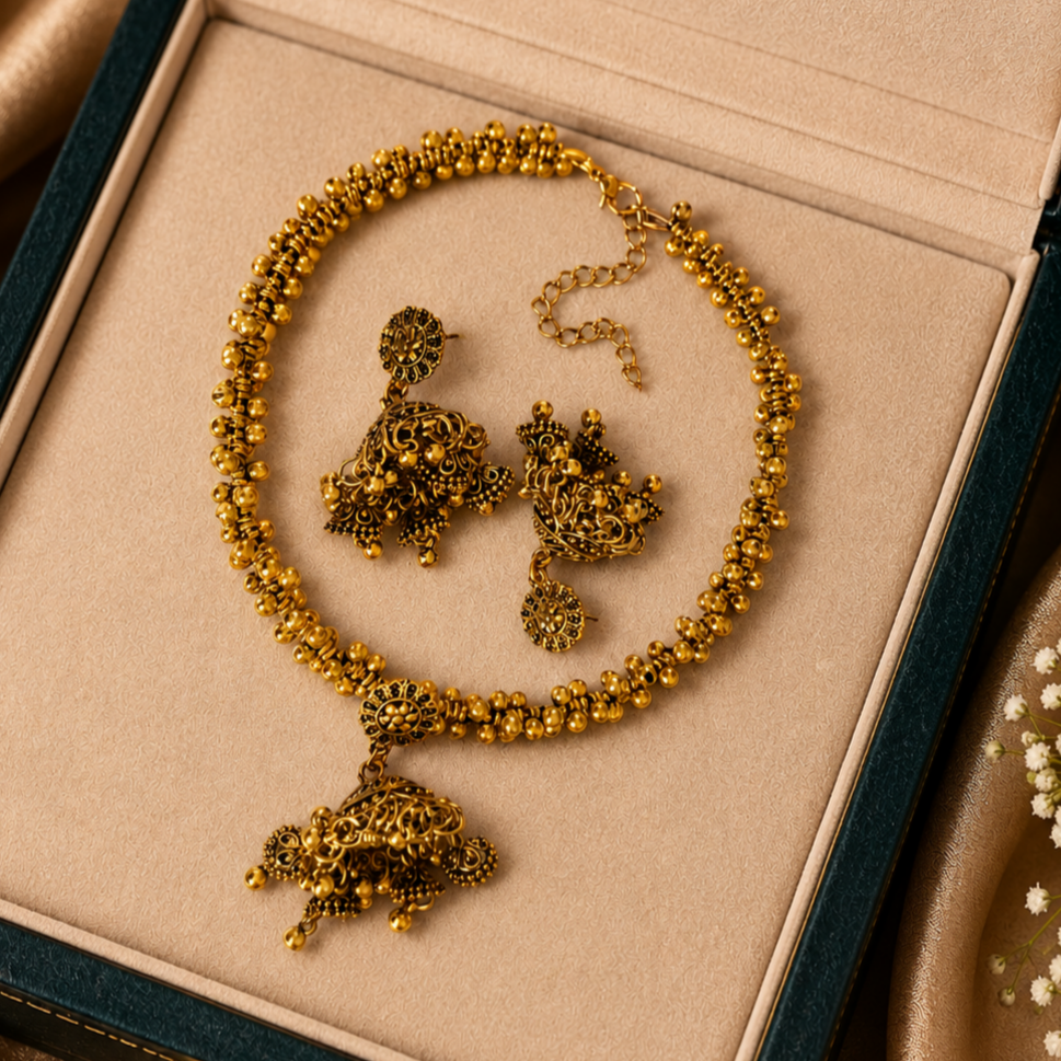 Beautiful Oxidized Necklace set