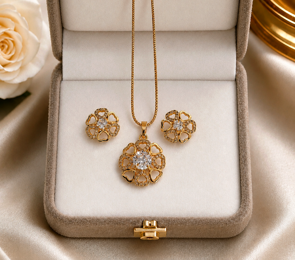 Beautiful Gold Plated Pendant set