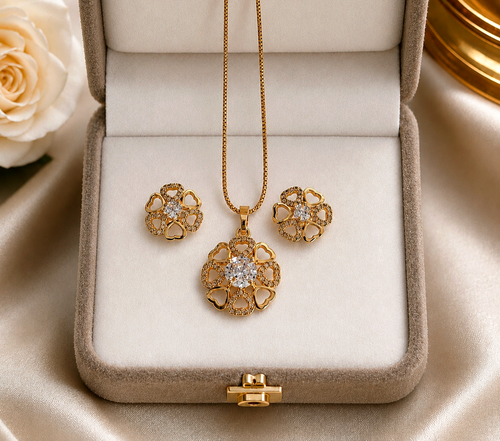 Beautiful Gold Plated Pendant set