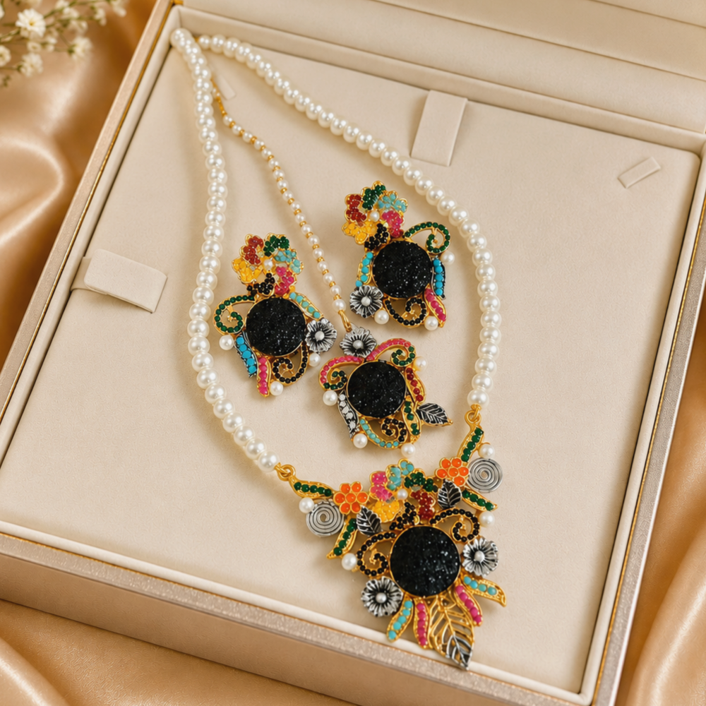 Beautiful crush Maala set with Bindiya