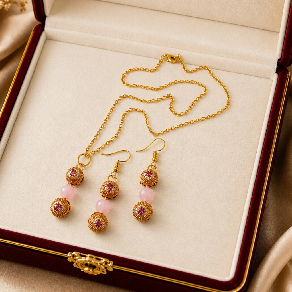 Beautiful Gold Plated Pendant set