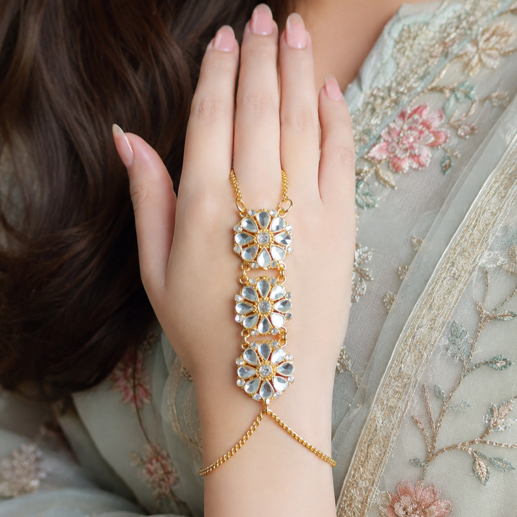 Beautiful Kundan Hand Cuff