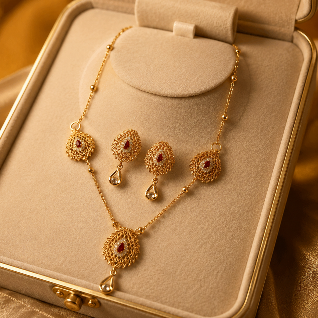 Gold plated Necklace set
