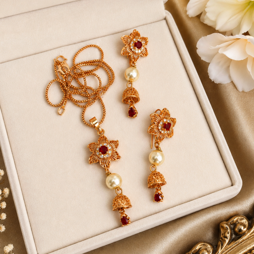 Gold Plated Gorgeous Pendant set