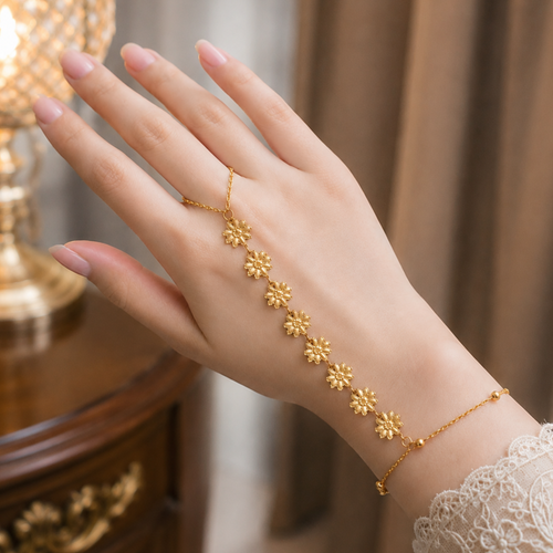 Beautiful Gold plated Hand Cuff
