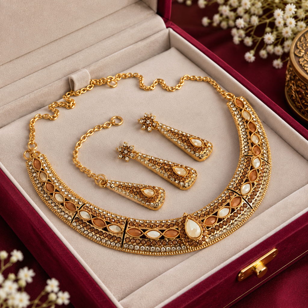 Beautiful Crystals Necklace set
