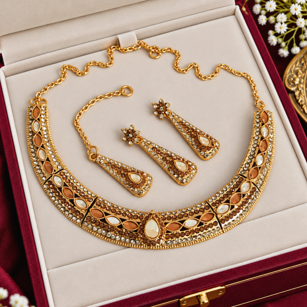 Beautiful Crystals Necklace set