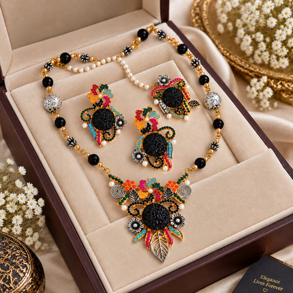 Beautiful crush Maala set with Bindiya