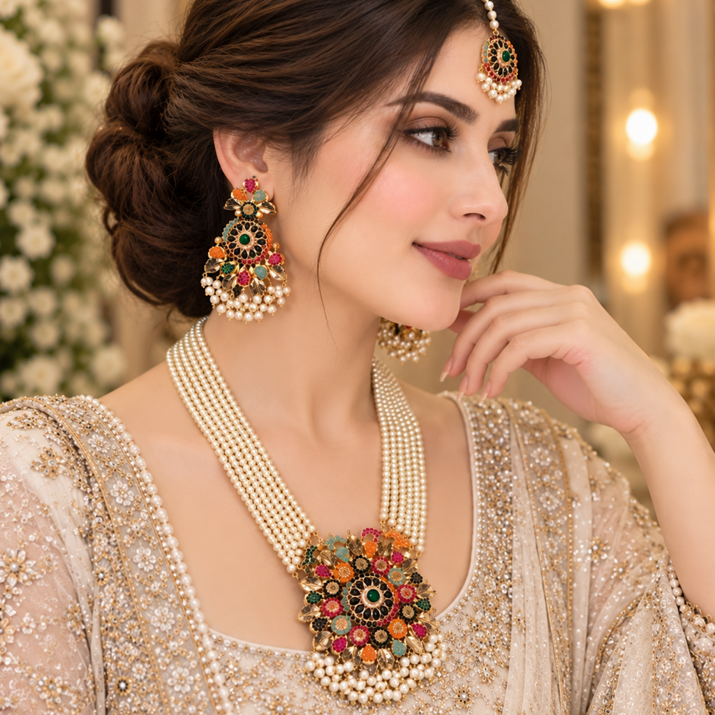 Gorgeous Nauratan Maala set