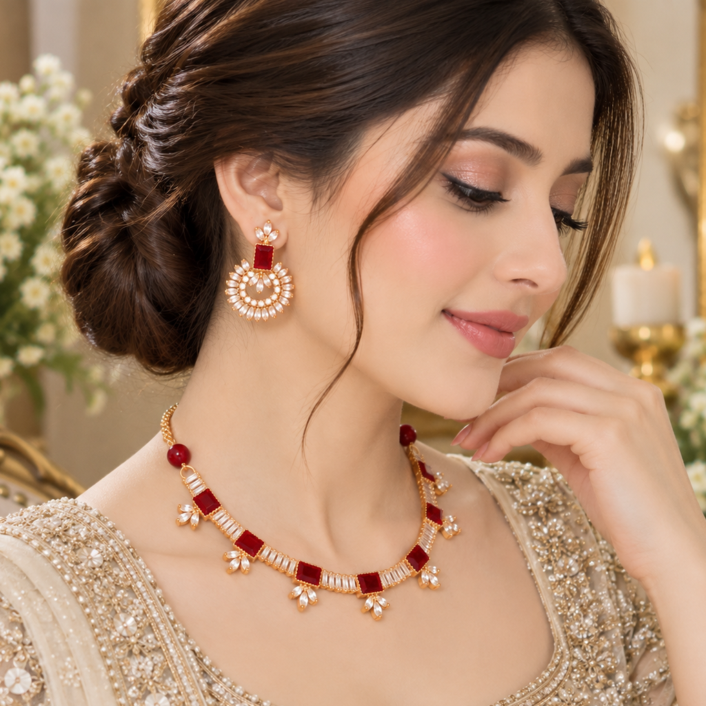 Beautiful Zirconia Necklace set