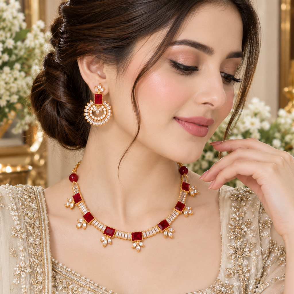 Beautiful Zirconia Necklace set