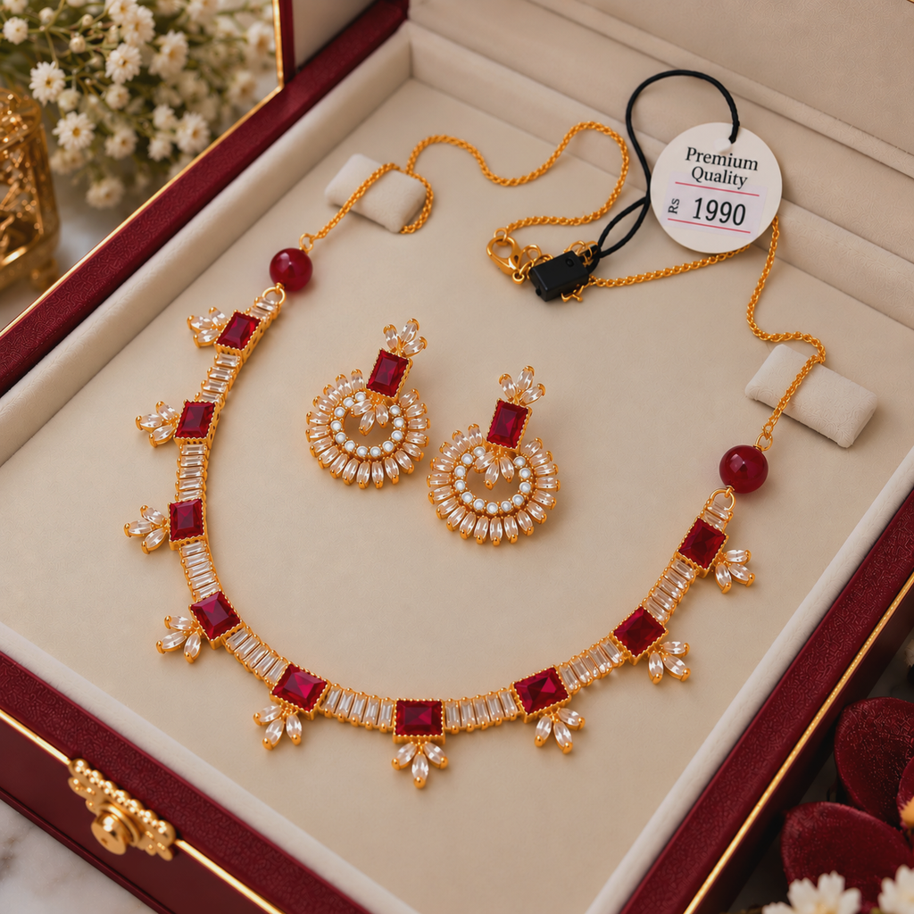 Beautiful Zirconia Necklace set
