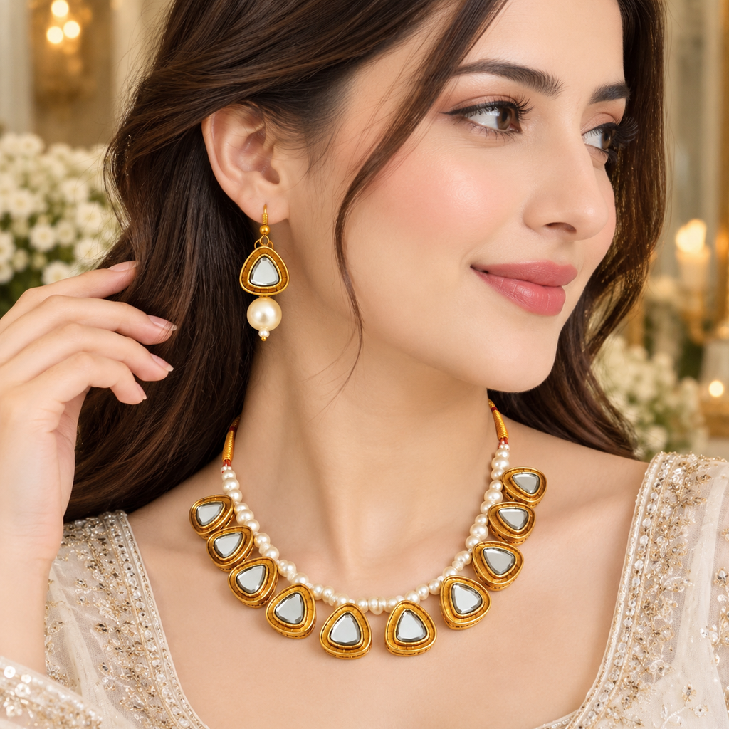 Beautiful Mirror Necklace set