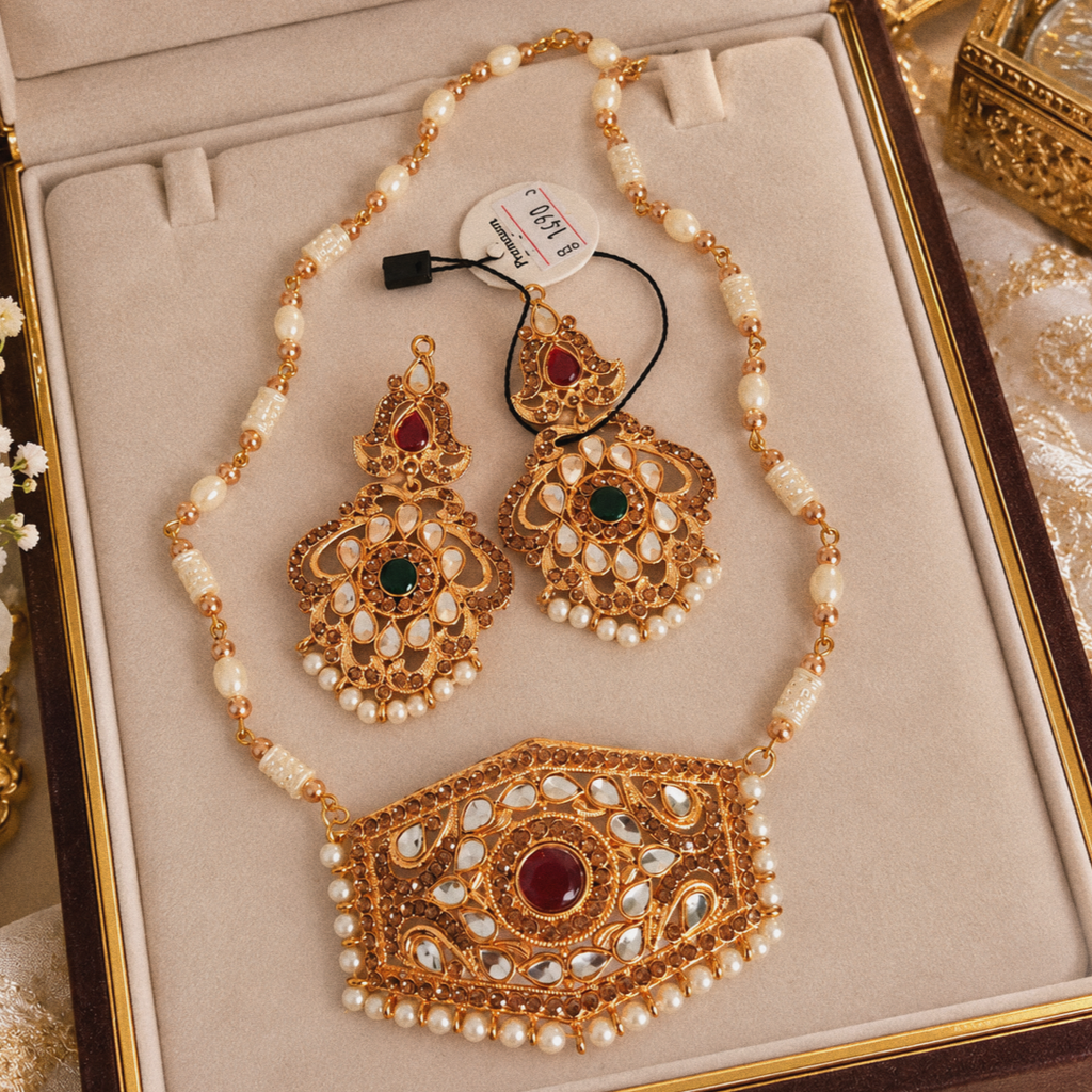 Beautiful Kundan Short Maala set