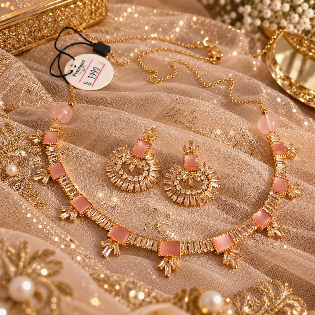 Beautiful Zirconia Necklace set