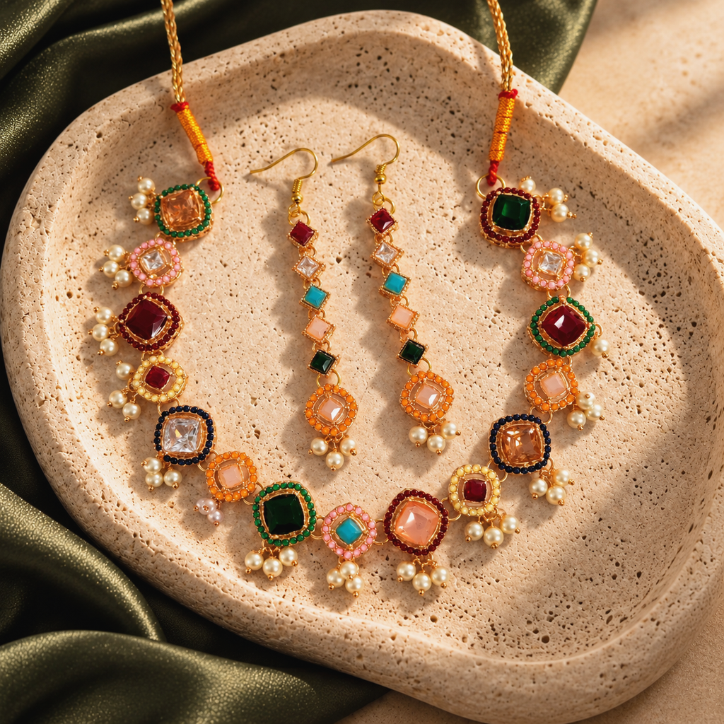 Beautiful Nauratan Zirconia set