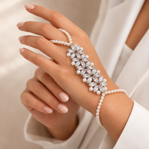 Beautiful Crystals Hand Cuff