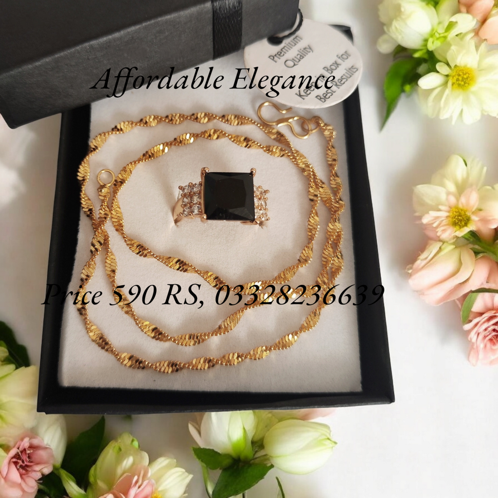 Adjustable ring and chain set
