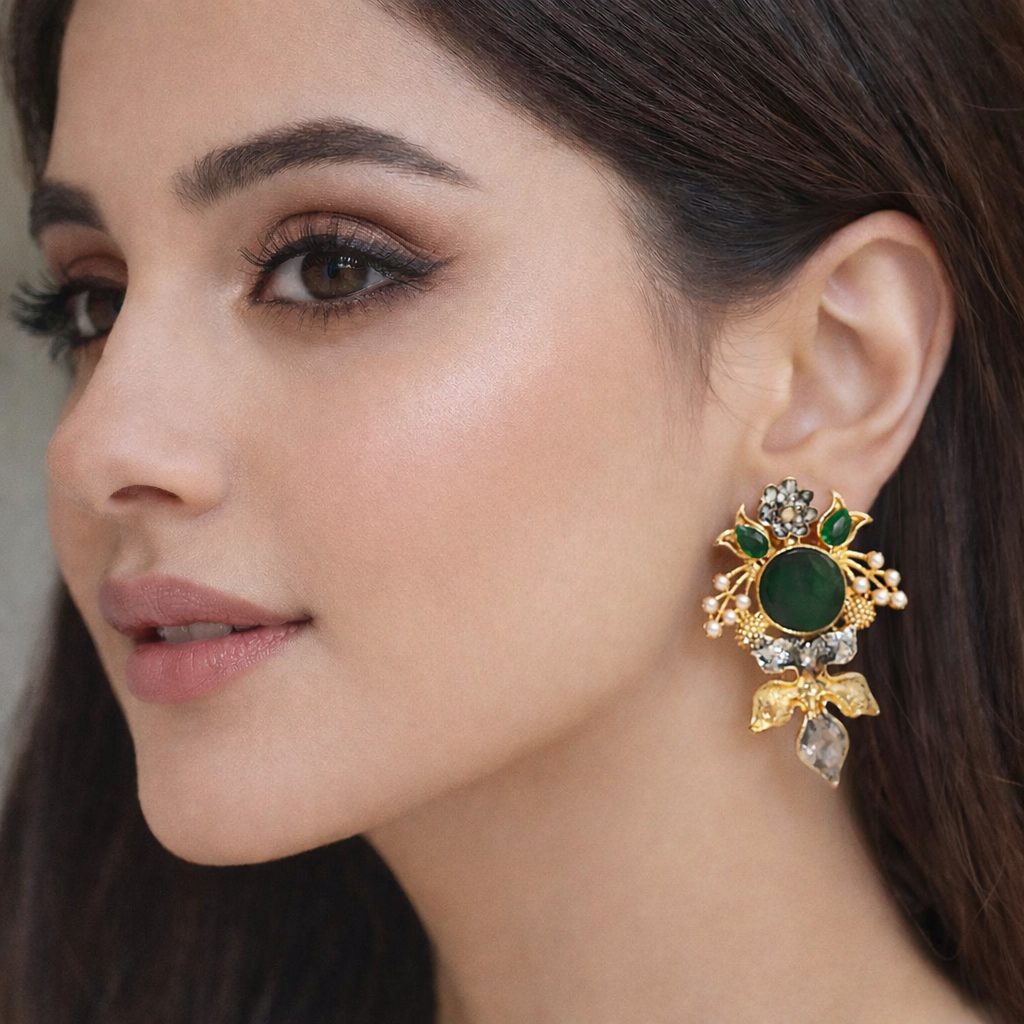 Fine Nauratan Earrings