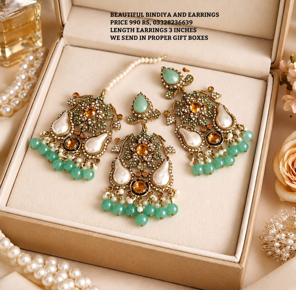Gorgeous Bindiya and Earrings