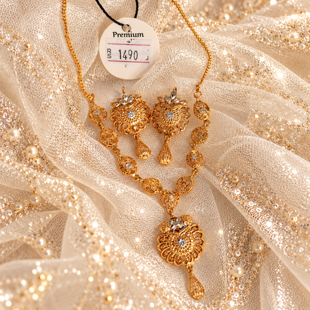 Beautiful Gold Imitation Necklace set