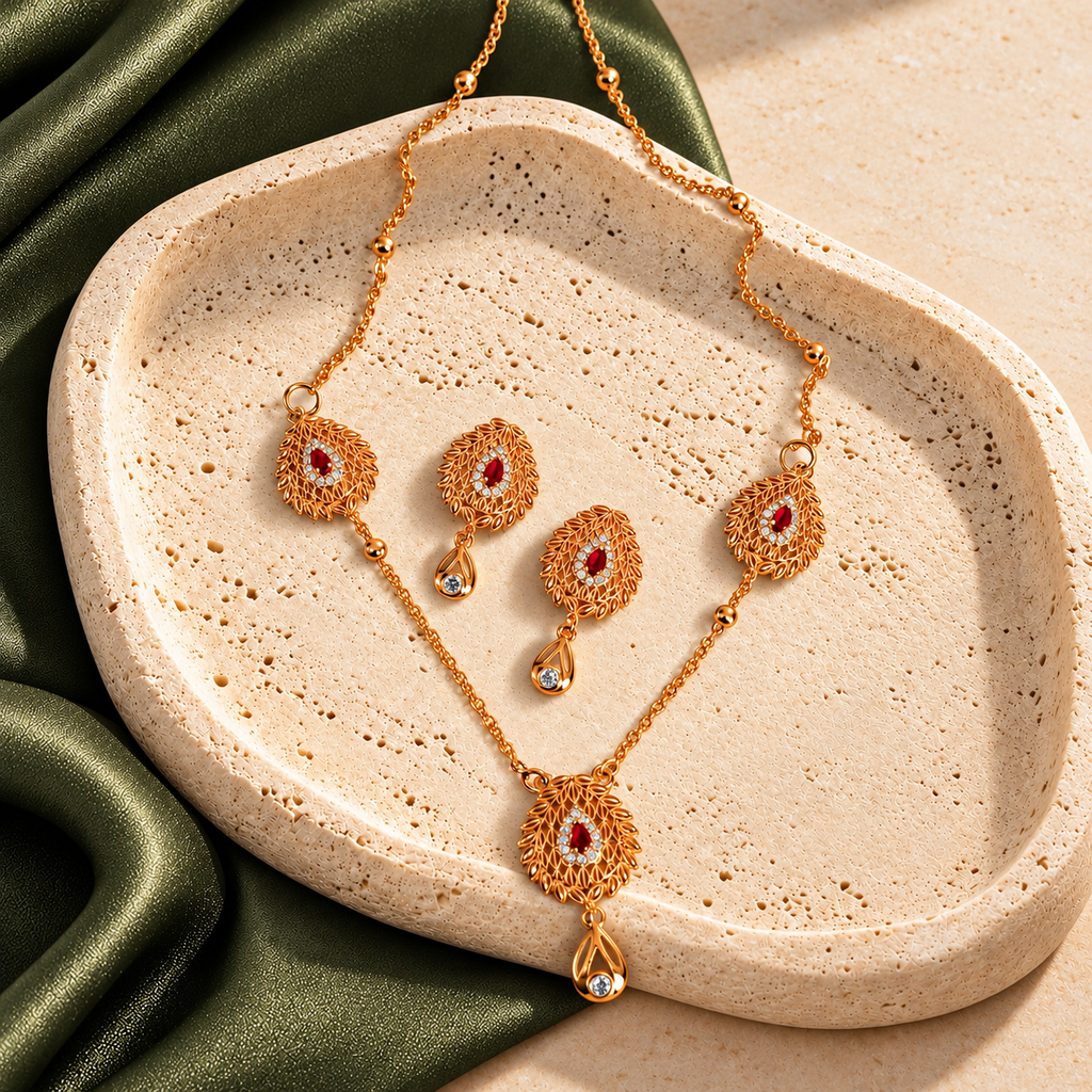 Gold plated Necklace set