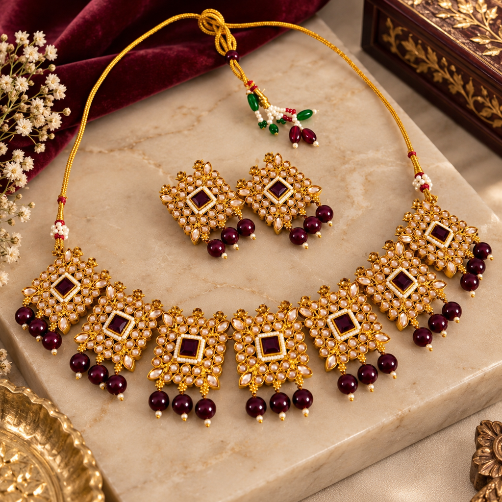Premium Kundan Necklace set