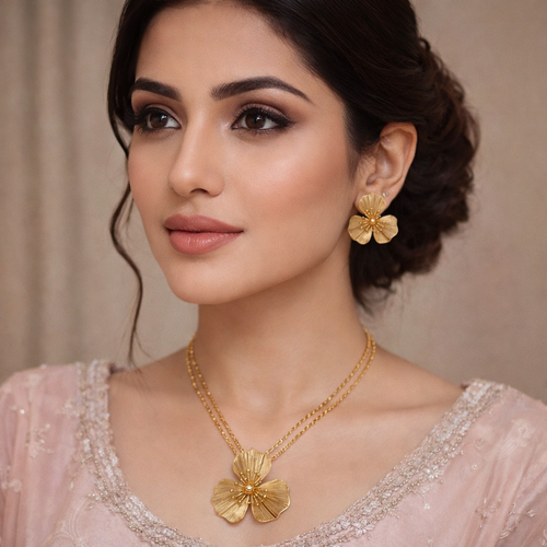 Beautiful Gold Plated Pendant set