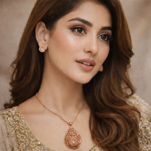 Gold plated Pendant set