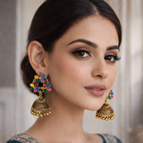 Fine oxidezed jhumki