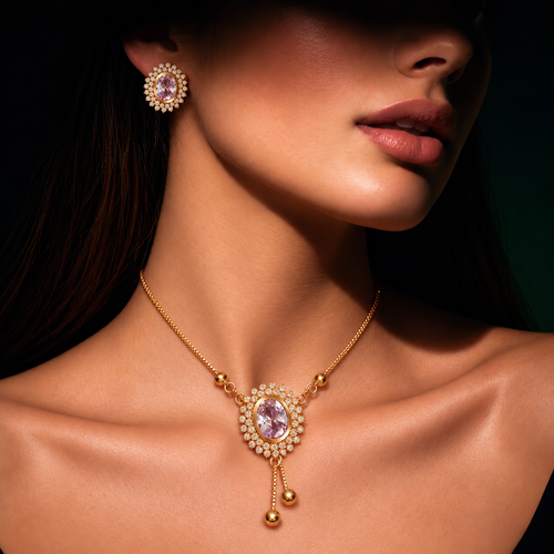 Gold plated Pendant set