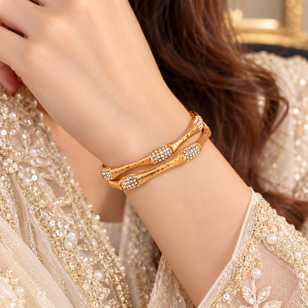 Gold plated gorgeous bangles