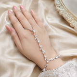 Beautiful Zirconia Tulip Hand Cuff